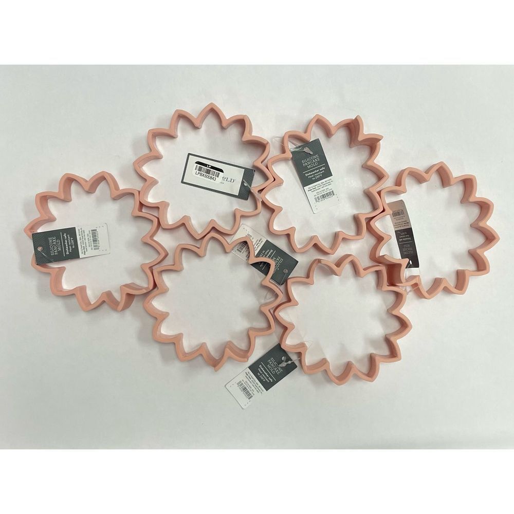 (6) COUNT NEW - Silicone Pancake Mold‎ Flower - THRESHOLD